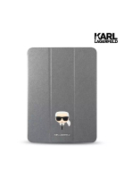 KARL LAGERFELD Case Folio Apple iPad 12.9" Karl Lagerfeld Polyurethane Saffiano Karl Head - Silver