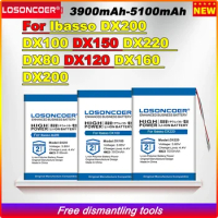 LOSONCOER 5100mAh New Battery For Ibasso DX200 Player Batteries DX100 DX150 DX220 DX80 DX120 DX160 DAP
