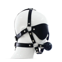 Sex Products Fetish Restraint Bondage Mouth Gag Bdsm Mask Ball Gag Fantasy Cosplay Head Harness Gags Sex Toys For Couple