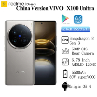 Original VIVO X100 Ultra Snapdragon 8 Gen 3 6.78 Inch AMOLED 2K E7 5500 mAh 80W SuperVOOC 50MP OIS NFC OTA Update