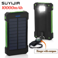 for Xiaomi Portable Solar Power Bank 20000mAh External Battery Fast Charging Waterproof Powerbank with SOS Flashlight Poverbank