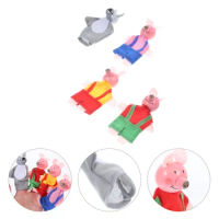 and Wolf Finger Puppet Set 4Pcs Pupsicle Cartoon Finger Puppet Story Storytelling Theater for Toddlers Kids