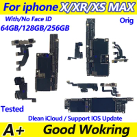 64GB 256GB Logic Board For iPhone XR &amp; X &amp; Xs Max Motherboard With Face ID Unlocked Clean Free iCloud Plate Tested Good Wokring