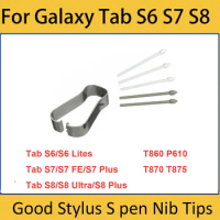 Stylus S Pen Tips With Clip Nib Plastic For Samsung Tab S6 T860 T865 Lite 10.4 P610 P615 S7 FE T870 T875 S8 Ultra Plus T970
