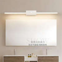 Nordic LED front mirror lamp Modern bathroom wash table Toilet mirror cabinet make-up lamp