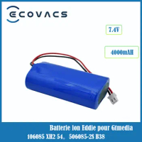 ECOVACS [B381] 7.4V 4000Mah 106085 Xh2.54 506085-2S Li-ion Batterij Voor Gtmedia Freesat V8 Satellieink