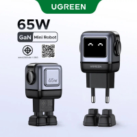 Ugreen Uno RoboGaN 65W USB C USB A Charger Mini Robot Nexode 3 พอร์ต GaN Fast Charger สําหรับ iPhone