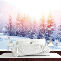 3d customized wallpaper 3d wallpaper Snow landscape elegant atmosphere backdrop mural wallpaper photo 3d wallpaper