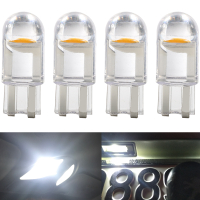 4 X 194 W5W 12V Led T10 Car Light COB Glass 6000K White Automobiles License Plate Lamp Dome Read DRL Bulb
