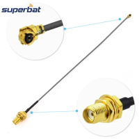 Superbat U.FL/IPX to SMA Female Bulkhead Pigtail Cable Flexible 1.37 5cm for Ham Radio Digital TV GSM 3G 4G LTE GPS Antenna