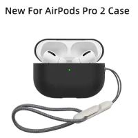 New For AirPods Pro 2 Case Air Pods Incase Lanyard headphone Accessories silicone Case For apple airpods 2 generation Case 2022