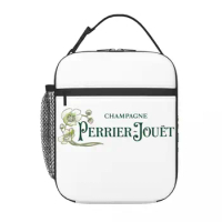 Perrier Champagne Jouets Logo Insulated Lunch Bag for Women Resuable Cooler Thermal Lunch Box Beach Camping Travel