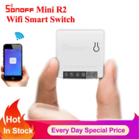 SONOFF Mini R2 Wifi Smart Switch 2 Way Remote Control DIY Mini Switch Smart Home Timer Switch Module Work With Alexa Google Home