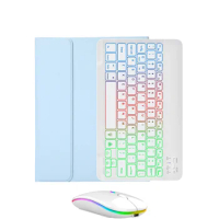 For iPad Pro 11 Case Keyboard Mouse Rainbow Backlight Korean Spanish Magic Keyboard Funda for ipad pro 11 inch 2022 2021 2020