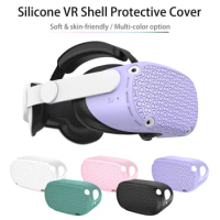 Silicone Protective Cover for Oculus Quest 2 VR Headset Anti-scratch Protection Case Glasses Skin for Oculus Quest 2 Accessories