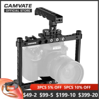 CAMVATE Camera Cage Rig For Canon 70D/80D/ MarkII,5D MarkII,5D MarkIII,5DS,5DSR/Nikon D3200/D3300/Sony a58,a7,a7II/GH5/GH4/GH3