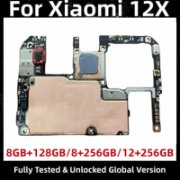 Motherboard for Xiaomi 12X, Unlocked Main Circuits Board, Snapdragon 870 Processor, 5G, 2112123AG