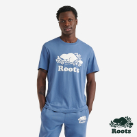 Roots 男裝- COOPER BEAVER 短袖上衣-藍紫色