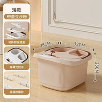 家用過小腿泡腳桶加厚加高可移動帶滾輪足浴桶養生蒸薰按摩洗腳桶 帶蓋