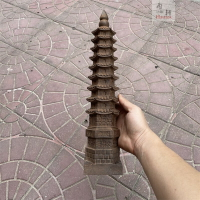 越南沉香木雕文昌塔擺件實木雕刻工藝品13九層塔書房辦公裝飾擺設