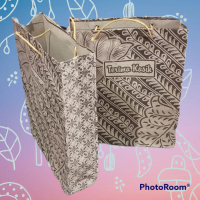 50 pcs paperbag batik sedang/tas hajatan tanggung 21§16×5 cm