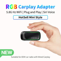 RGB Carplay AI Box Apple Carplay Wireless Adapter Car OEM Wired CarPlay To Wireless Mini USB Dongle Plug and Play Smart Car Play