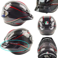 For AGV Pista GP RR Corsa R 70th Anniversary Carbon Fiber Appearance Look Motorcycle Rear Trim Helmet Spoiler