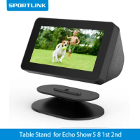 SPORTLINK Table Holder for Echo Show 5 8 1st 2nd Generation Magnetic Stand Adjustable Tilt Angle Anti Slip Base Accessories Blue