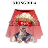 Cute Himiko Toga Graphic Printed Skirts Womens Anime Himiko Toga Short Dress A-line Mini Skirts Kawa