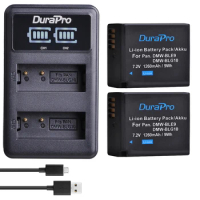 DuraPro DMW-BLG10 BLG10E BLG10PP DMW-BLE9 Battery + LED USB Charger for Panasonic LUMIX GF5 GF6 GX7 LX100 GX80 GX85 GX7 Mark II