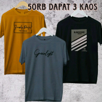 kaos distro 50rb dapat 3 Motif Baju Pria Keren Oblong