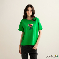 Arnold Palmer -女裝-胸前心形品牌LOGO刺繡T恤-綠色