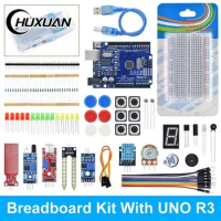 UNO R3 DIY Basic Starter Kit for Arduino Sensor Learning Kit Breadboard Kit with Box