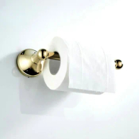 Gold brass paper roll hodler ，paper bar Bathroom tissue holder /toilet/paper roll holder bathroom hardwares JM-F68