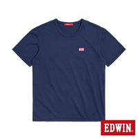 EDWIN 人氣復刻款 經典小紅標徽章短袖T恤-男款 丈青色