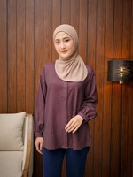 Ederra Elana Top / Atasan Wanita / Atasan Motif S/M Maroon
