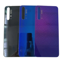 For Huawei Nova 5T Battery Back Cover 3D Glass Panel Rear Door Nova 5T Glass Housing Case With Lens Replace