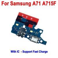 10pcs USB Charger Port Charging Board Flex Cable Dock Connector With IC Support Fast Charge For Samsung Galaxy A71 A715FF