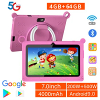 New 7 Inch 5G Kids' tablets Quad Core Google Play 4GB RAM 64GB ROM 5G WiFi Android Tablet PC Children's gifts 4000mAh