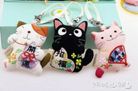 包包吊飾  日本插畫KINECAT 可愛卡通立體貓咪棉布女士鑰匙扣吊飾包包掛件 全館免運