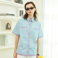 เสื้อเชิ๊ตแขนสั้นOmar-ฟ้า