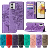 Emboss Butterfly Flip Wallet PU Leather Phone Case For Motorola G73 E13 G53 G13 Edge Plus G Play 5GPower G72 G30 E22i 300pcs/Lot
