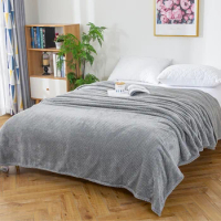 Soft Flannel Bedspread All Seasons Single Double Bed Sheet Multifunctional Home Bed Cover Sofa Travel Blanket