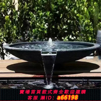 【台灣公司 可開發票】水缽石雕噴泉流水大理石庭院戶外水景水池循環魚缸擺件日式水缽盆