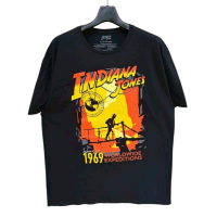 Indiana Jones เสื้อยืดภาพยนตร์ (สภาพดี)