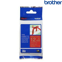 Brother兄弟 TZe-RW34 酒紅底金字 標籤帶 絲質緞帶系列 (寬度12mm) 標籤緞帶 色帶