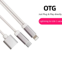 OTG 8Pin lightning Extension USB C 1.5m Male to Female Extender For iPhone iPad Mini iPod Charging Adapter Type c cable ios 14
