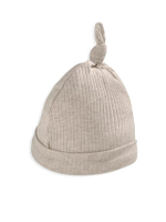 หมวก Oatmeal เด็กทารกยูนิเซ็กส์ Organic Rib สีเทา