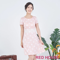 【RED HOUSE 蕾赫斯】點點蕾絲洋裝(粉色)