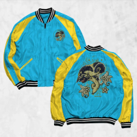 Fortklass Jaket Sukajan Wayang Motif Pria Wanita Distro Unisex Jaket